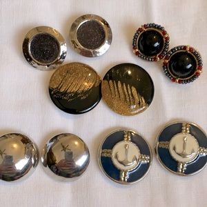 5 pairs of clip on earrings